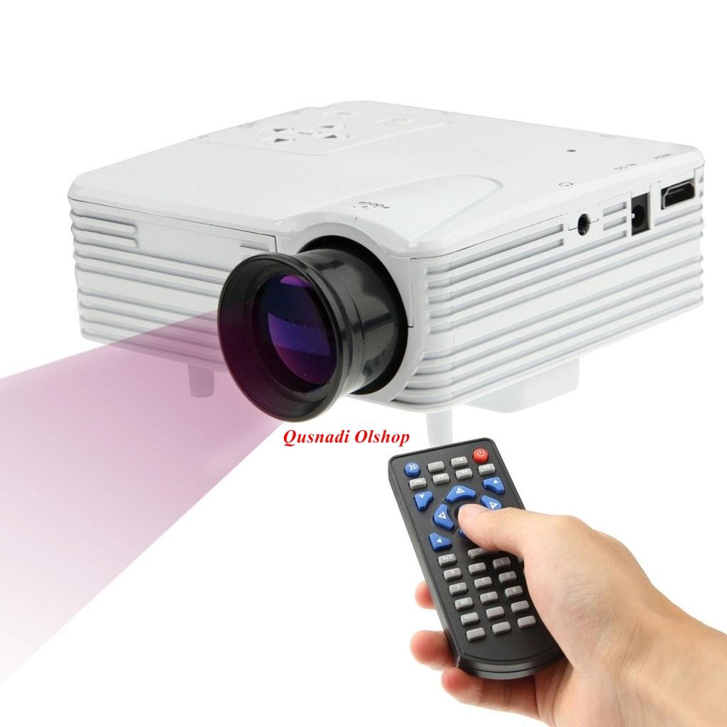 infokus H80 Proyektor Full HD 1080 P Portable Mini Proyektor LCD Proyektor Home Theater Video Game LED Proyektor dengan AV/USB/SD/HDMI