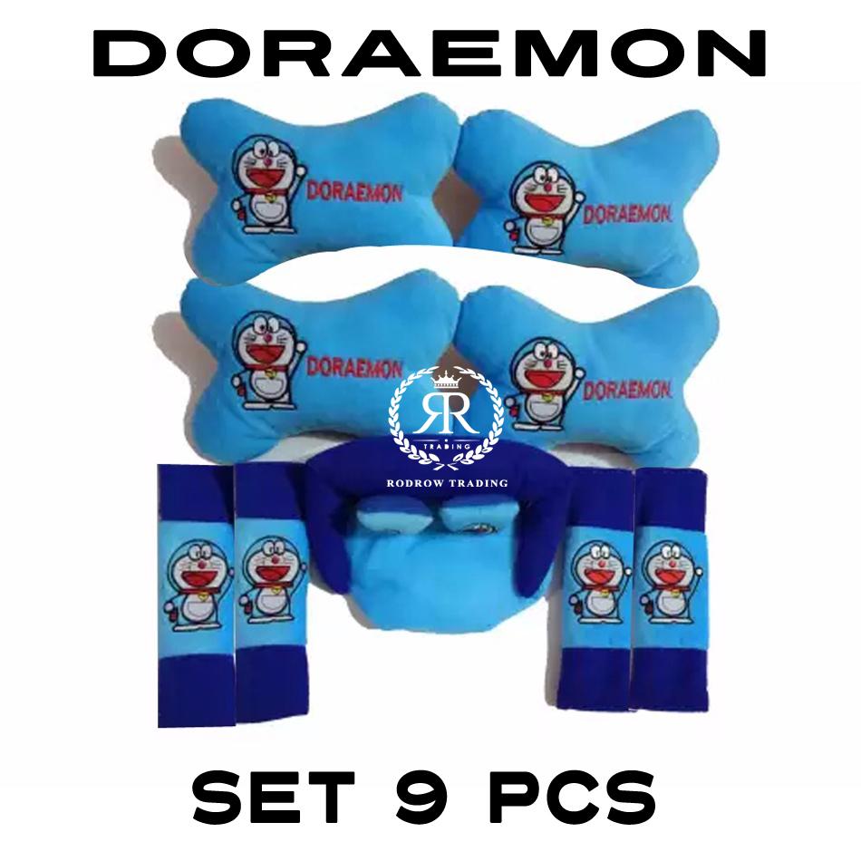 Bantal Mobil Doraemon Set 9 pcs / Bantal Jok Mobil Doraemon Set 9 pcs