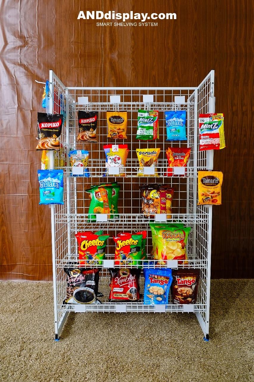 RAK WM ISLAND S8 T.120CM SUPERMARKET CHIKI ROTI MINIMARKET MAKANAN