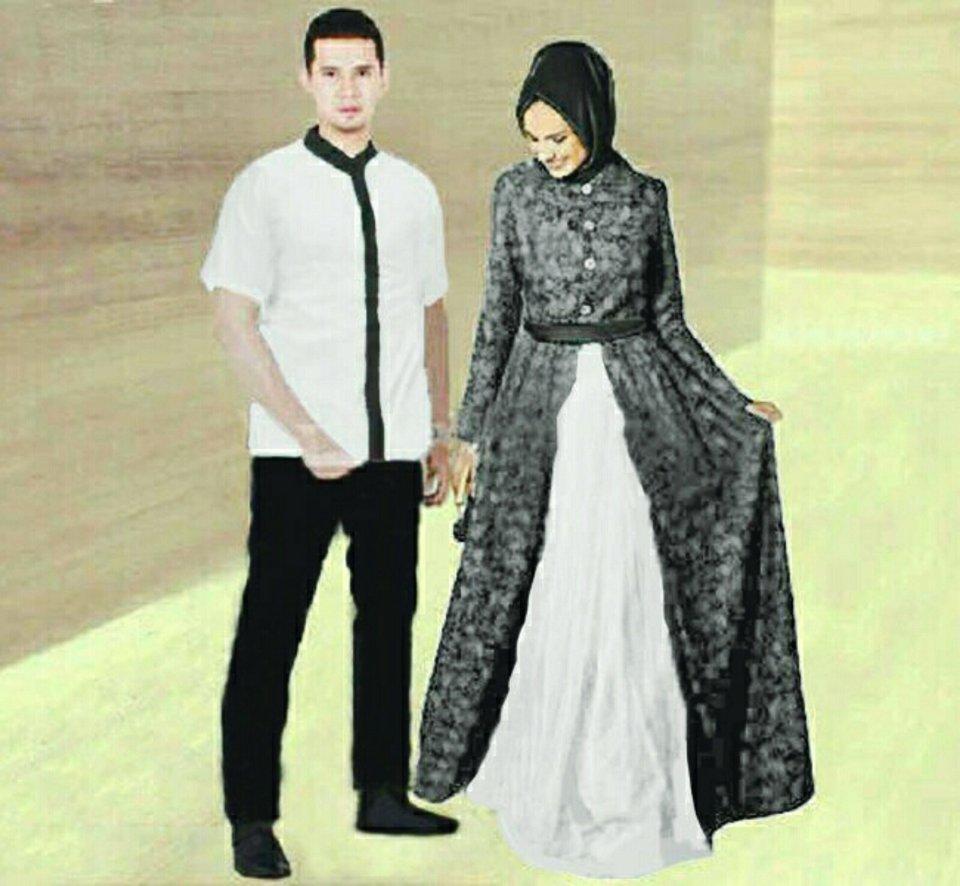 legiONshop-busana muslim couple | baju muslim | muslim wear | baju pasangan | maxi couple muslim ZAHIRA (sudah harga pria dan wanita)
