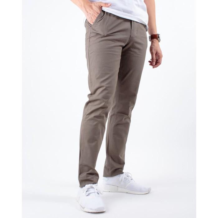 Celana Chino Panjang Pria Ukuran Jumbo 33-38 Warna Abu-Abu dan Hitam