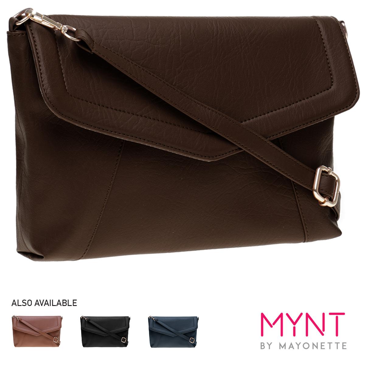 MYNT by Mayonette Tas wanita Tas Fashion Tas Selempang Crossbody Branded Trendy Bags Felipe Sling (Coklat Tua)
