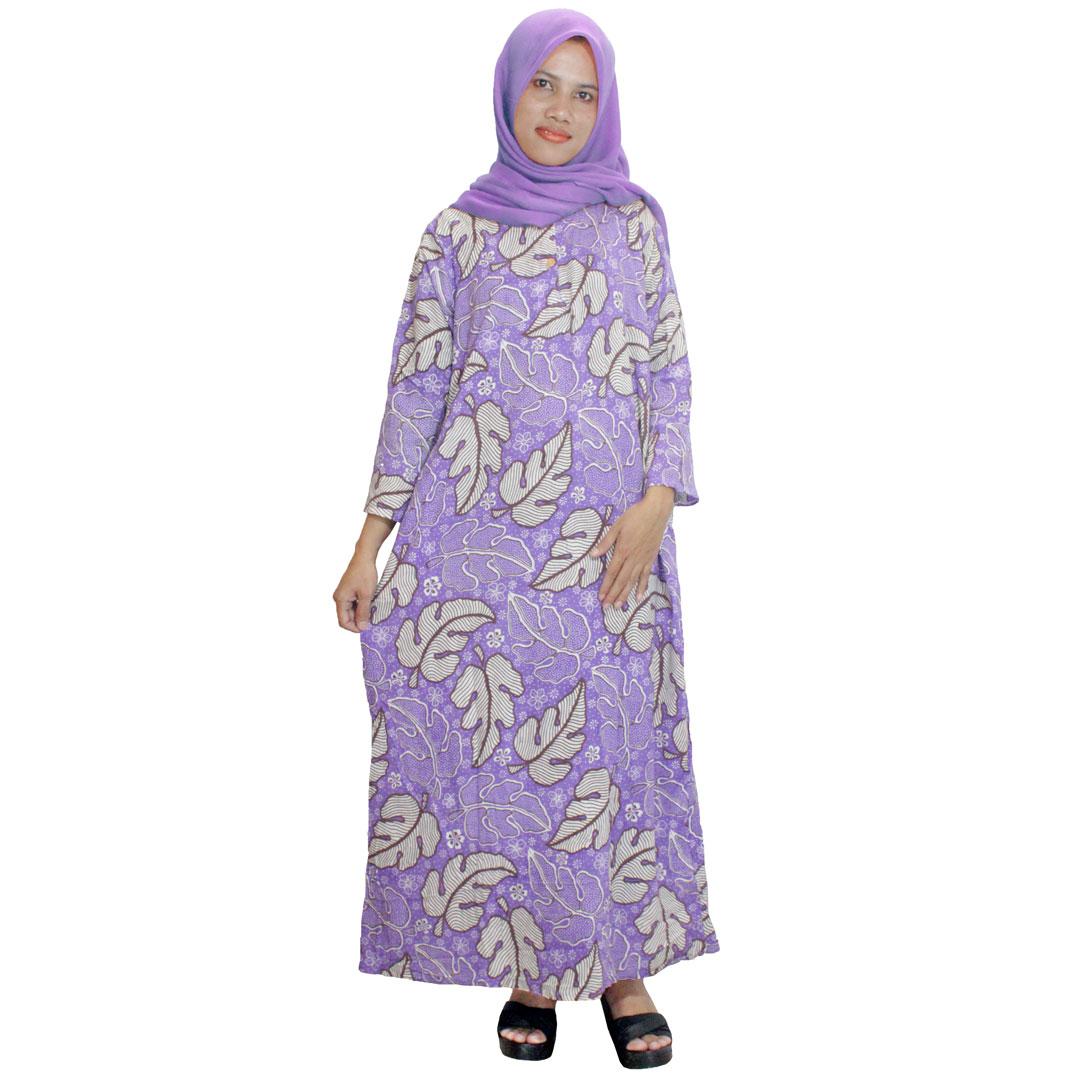 Longdres Batik, Daster Lengan Panjang Batik, Baju Tidur, Piyama, Kancing, Daster Bumil, Busui (LPT001-24) Batik Alhadi