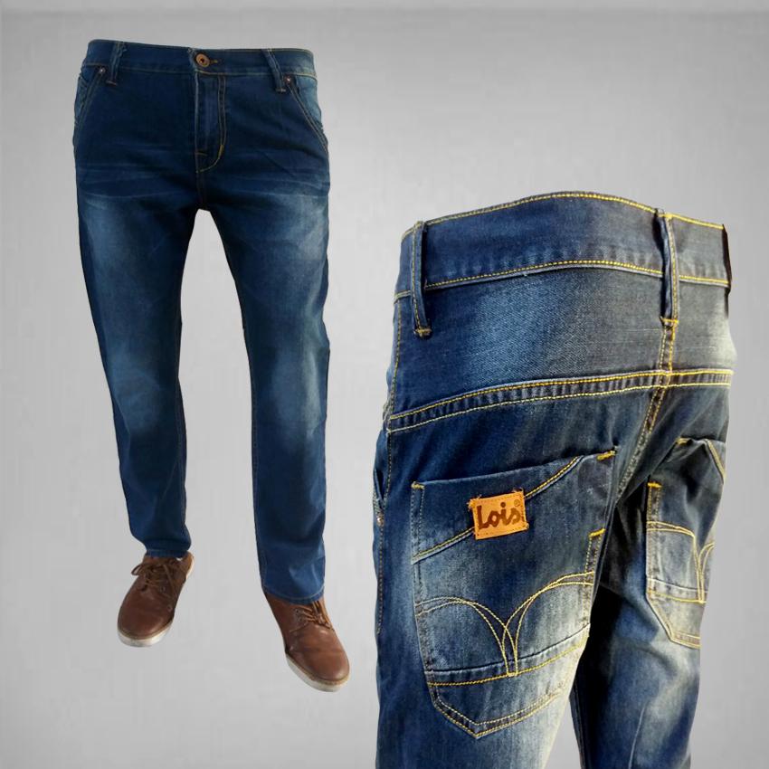 Celana Jeans Pria - Lois Standar Biru Bahan Tidak Melar Best Seller