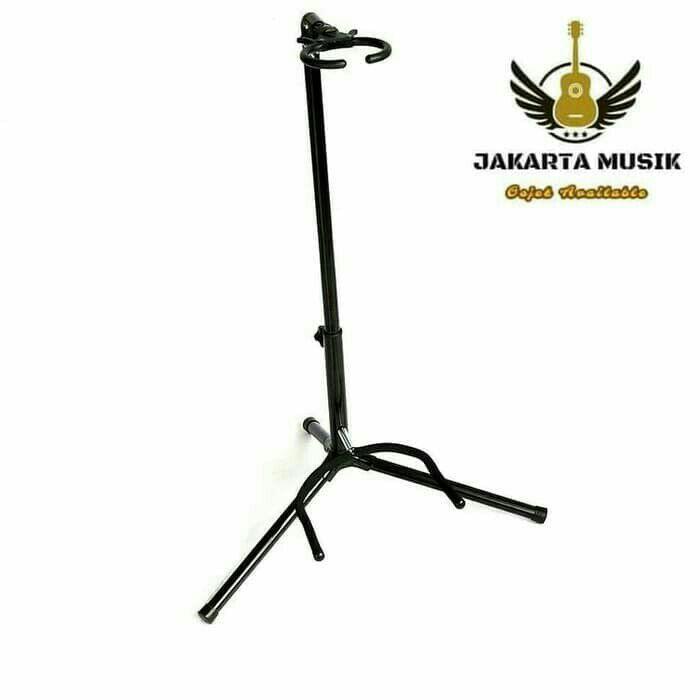 Stand gitar adjustable universal akustik eletrik -Black version