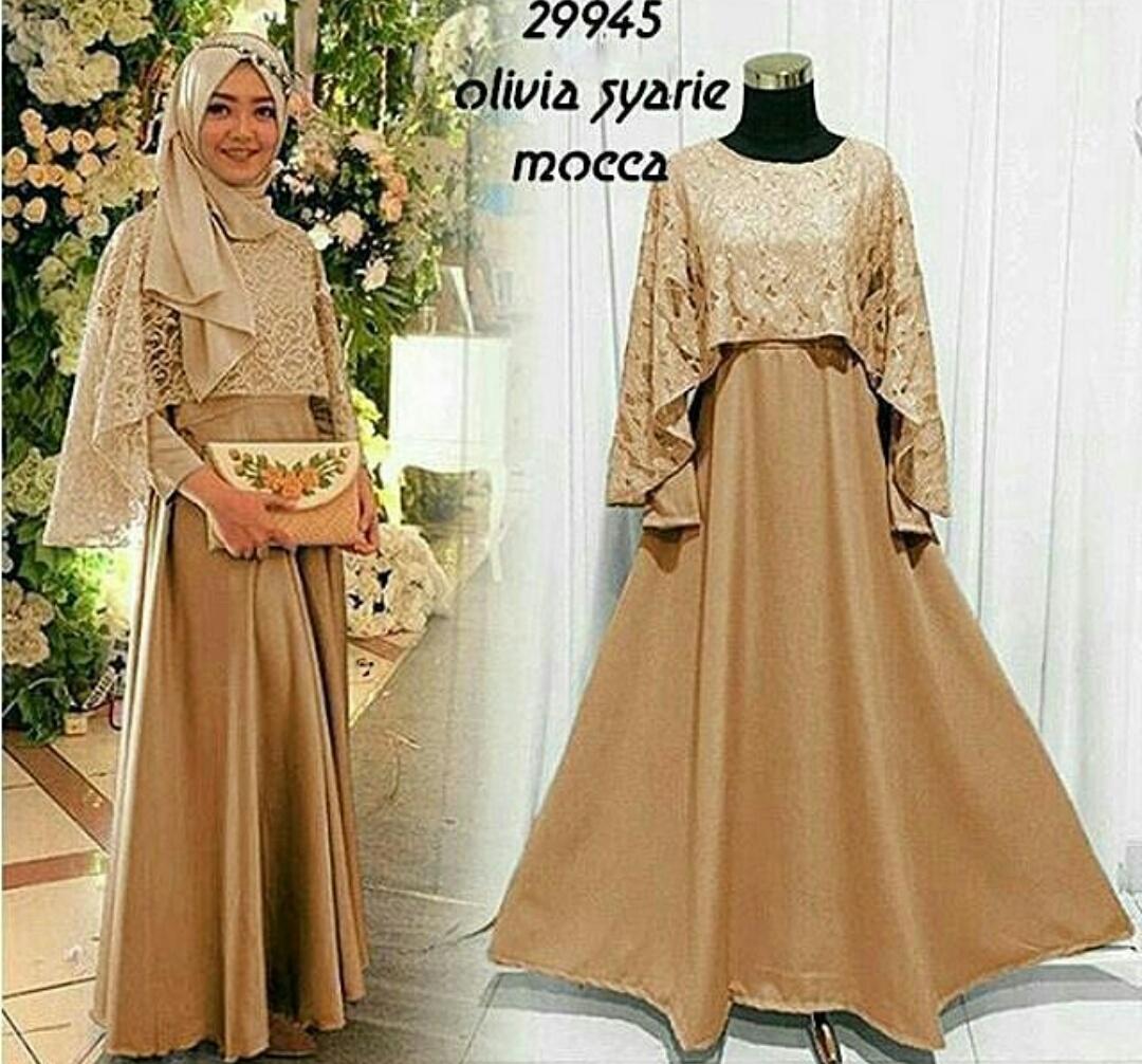Olivia Syari Dress FLASH SALE Olivia Cape - Pakaian Online Termurah Dress Brukat