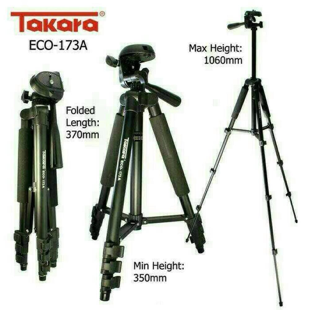 Tripod Takara Eco 173A Hp smartphone Slr Dslr Mirrorless mirorrless Gopro weifeng action cam 1 meter xiaomi yi