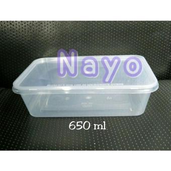 Harga preferensial Kotak plastik 650ml (50pcs)/ Thinwall kotak beli sekarang - Hanya Rp52