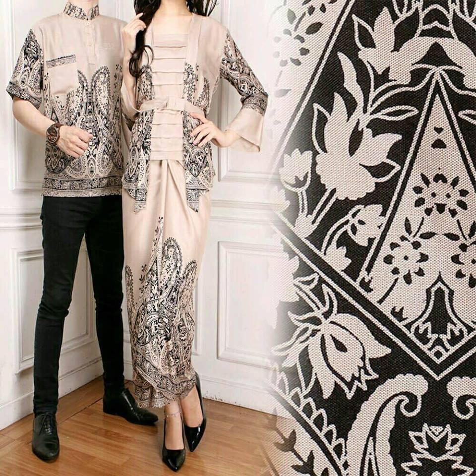 COUPLELOVER- BUSANA MUSLIM COUPLE VANNESA BATIK 3IN1 ROK LILIT COUPLE FASHION  BAJU PASANGAN (PRIA+WANITA) MUSLIM WEAR 