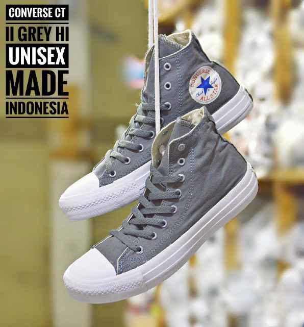 Promo Sepatu Murah Converse CT Hi Original Indo Abu Unisex Diskon