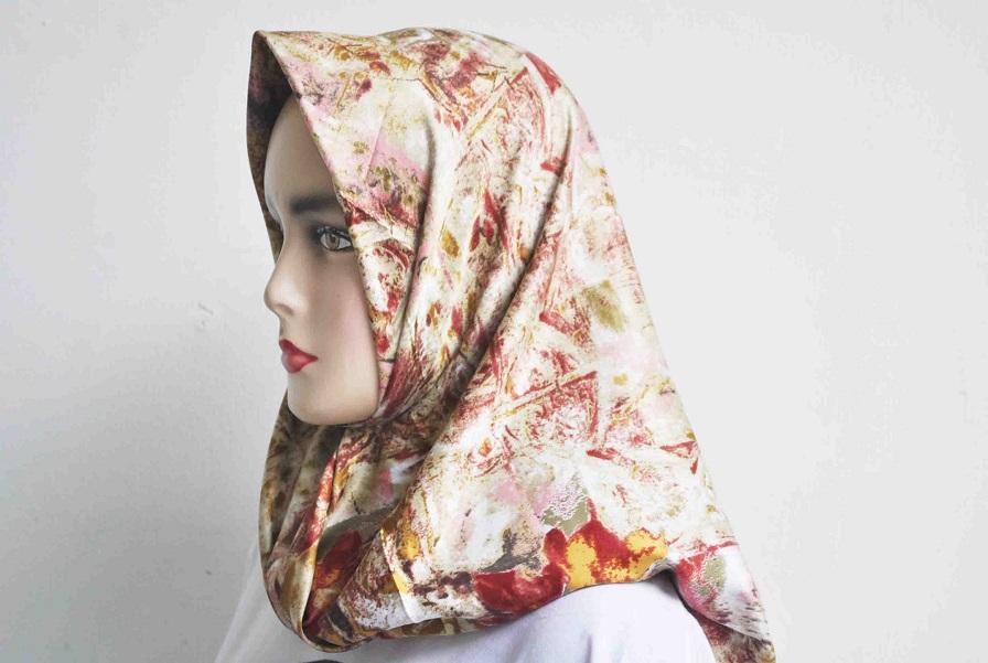 Kerudung fashion segi empat satin motif terbaru dari ZENITH