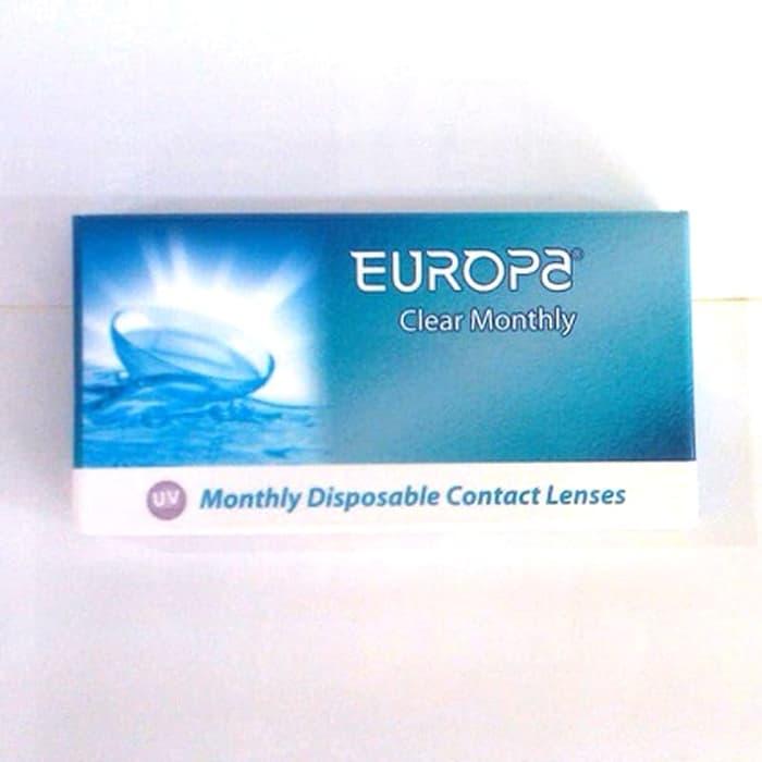 Softlens Bening Bulanan Europa Clear Monthly Lensa Kontak Contact Lens (- 1.75)