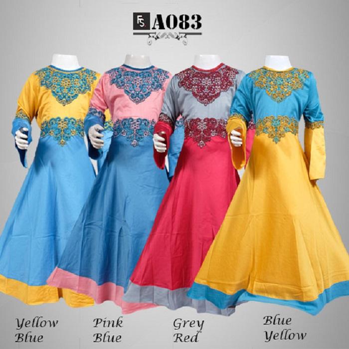 Toko Kirana Surabaya Gamis maxi dress baju gaun pesta busana muslim Anak Olivia A083