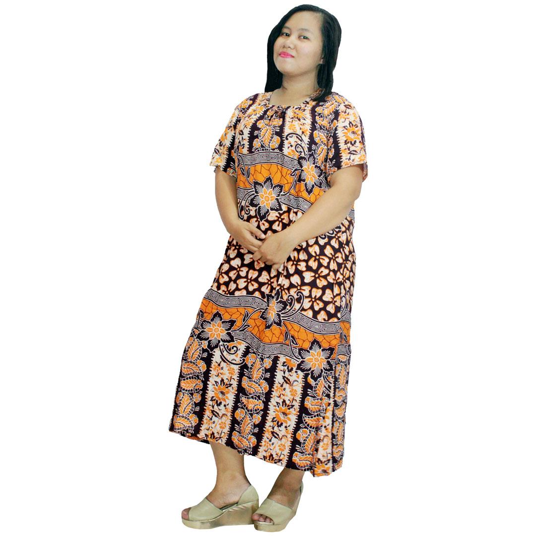 Daster Jumbo Lengan Pendek Batik, Baju Tidur Jumbo, Piyama Jumbo (DPT003-27) Batikalhadi Online