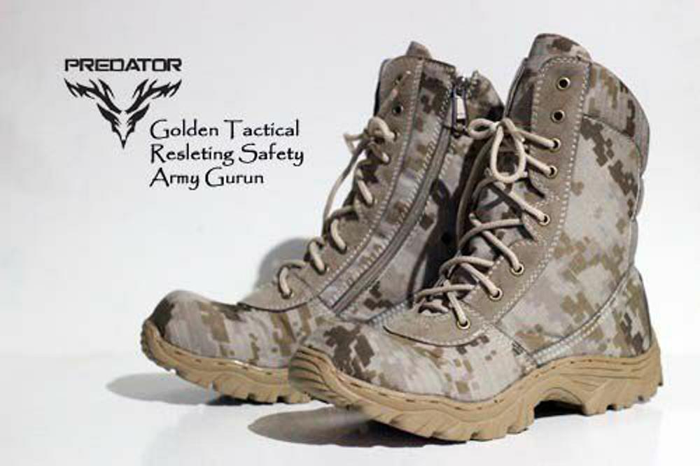 Promo SEPATU PREDATOR SAFETY BOOT TACTICAL TNI/POLRI GAGAH TRENDY (SEPATU BIKERS TOURING, TRACKING, HIKING UJUNG BESI BAGUS MURAH BERKUALITAS) Fashion