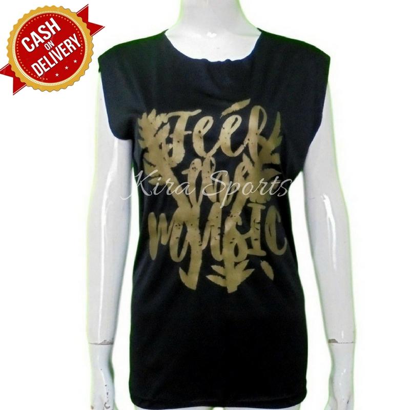 Kira Sports Kaos Baju Olahraga Wanita / Tanktop Senam Wanita untuk Aerobic Aerobik Zumba Yoga Lari YK502-All Size - Bisa COD