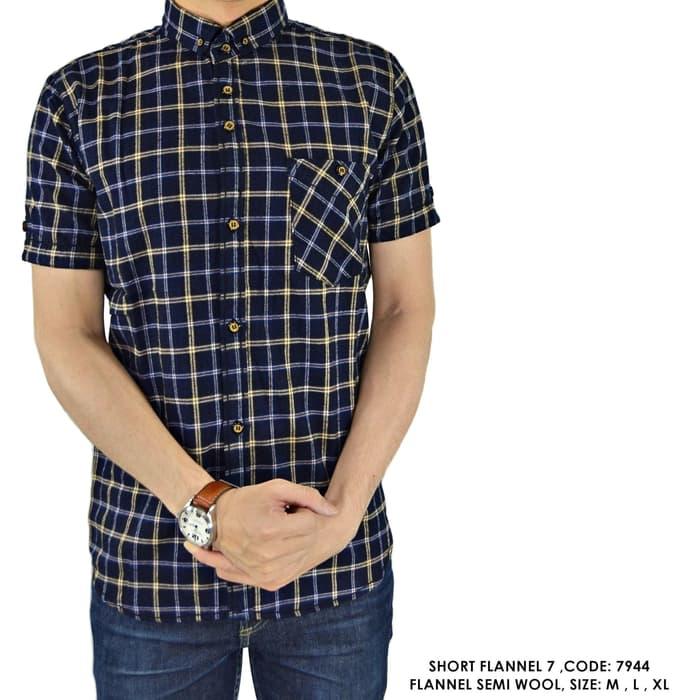 KEMEJA FLANEL FLANNEL KOTAK COWOK PRIA - sesuai di foto, M