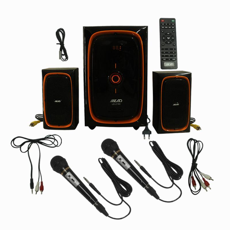 EELIC SPR-LD2180 MIX HITAM SPEAKER AKTIF SOUND SISTEM AUDIO KARAOKE SUPER BASS + BLUETOOTH + MIC-FK1800 2 PCS MIC DENGAN KABEL MIKROFON DYNAMIC MICROPHONE