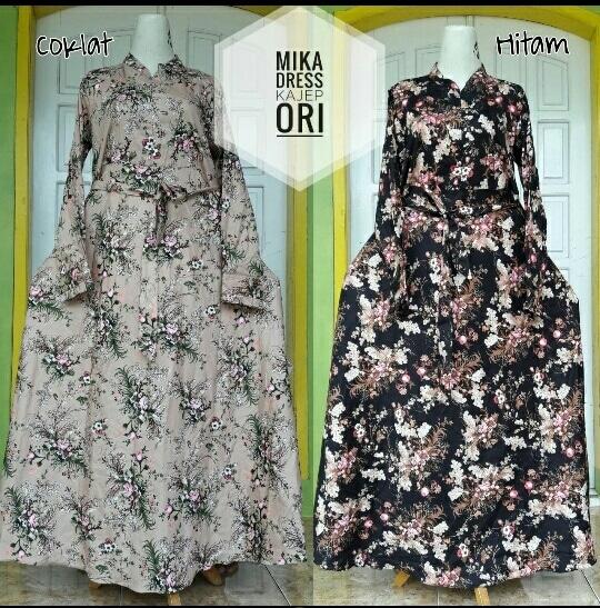 Gamis / Baju Muslim Katun Jepang Original Motif Mika