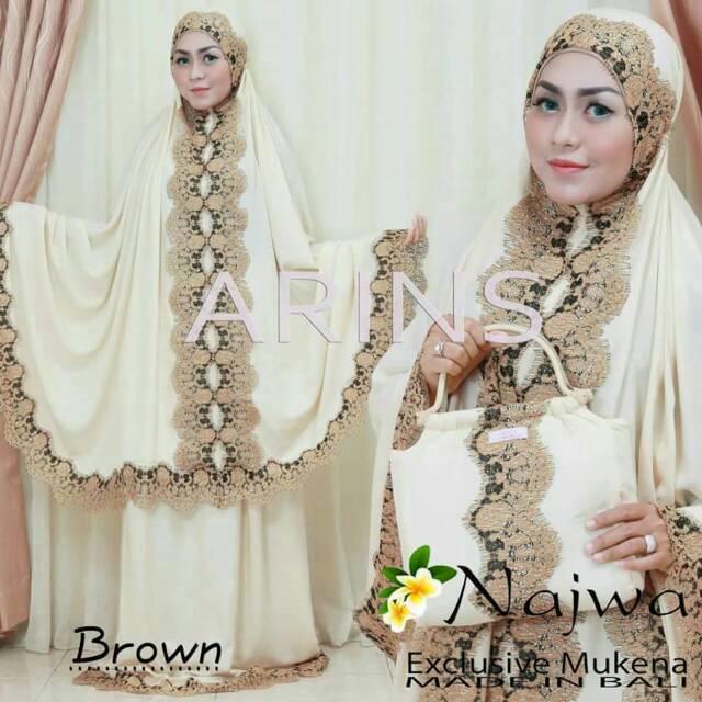 MUKENA NAJWA ORI BY ARINS BALI ~ BROWN Brown