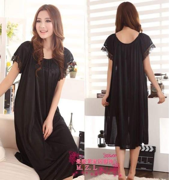 Dress Daster Bajutidur Baju tidur besar fit XL XXL Hamil Satin Murah