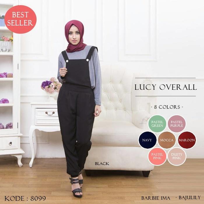 Baby Talk Club - Lucy Overall Jumpsuit Baloteli Polos - Celana Panjang Kodok/Celana Panjang Long Pants Korea Fashion Style Muslim - Only Overall Tanpa Inner Bawahan Murah - Overall Celana Panjang Wanita Bahan Kain Balotelli Jumpsuit Maxy Dress