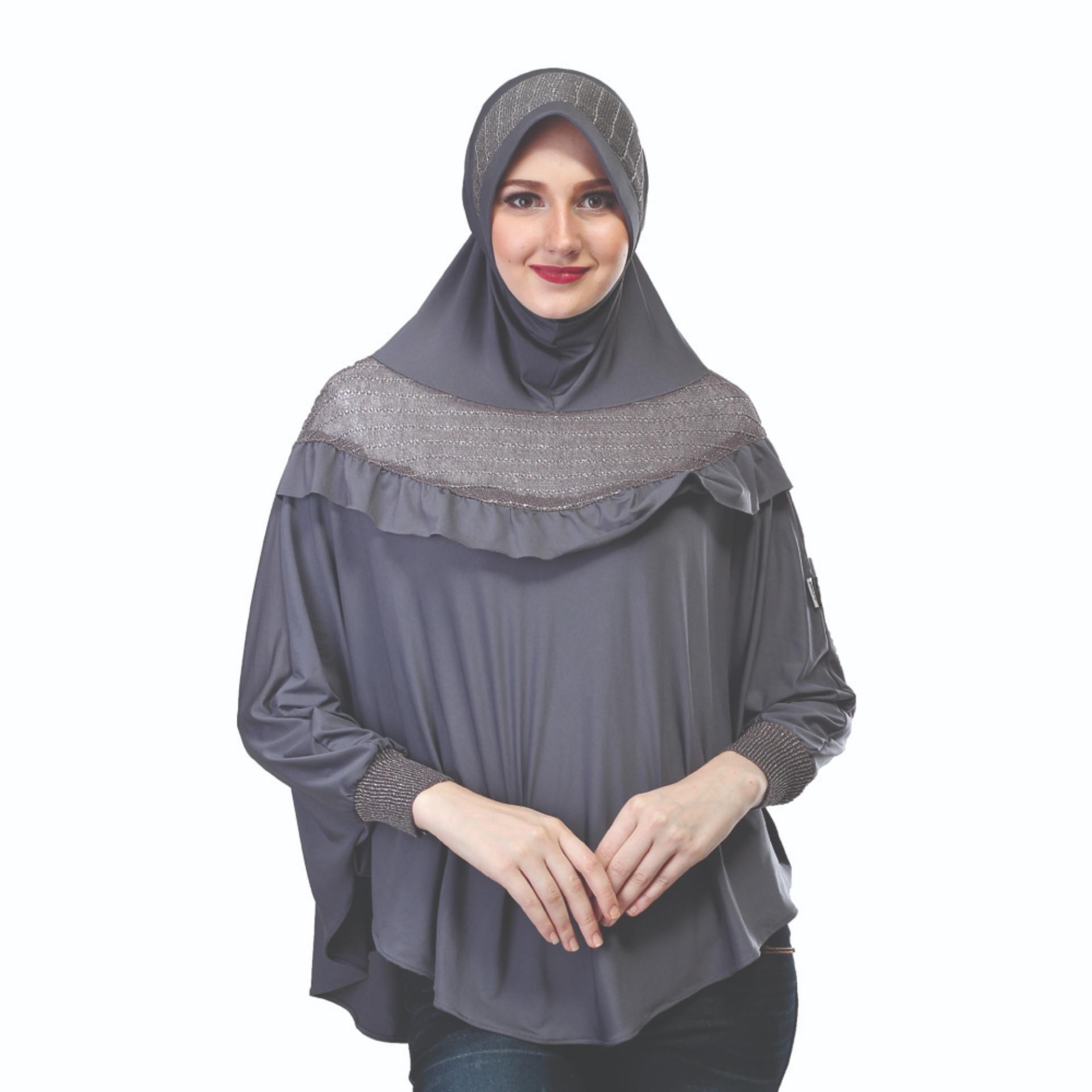Inficlo SOP 707 Jilbab Syari - bahan spandex - Murah & berkualitas (abu)