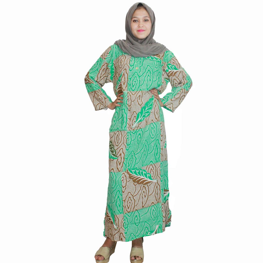 Longdres Batik, Daster Lengan Panjang, Baju Tidur, Kancing, Daster Bumil - Busui (LPT001-06)