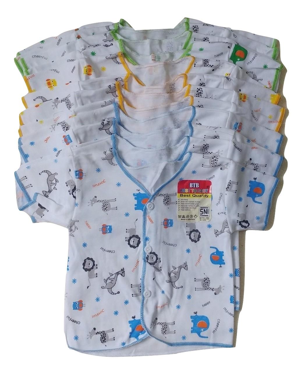 Jelova Angela selusin Baju Atasan Pendek Baby Bayi Little Jungle BTB - SNI Standart - Mixcolour