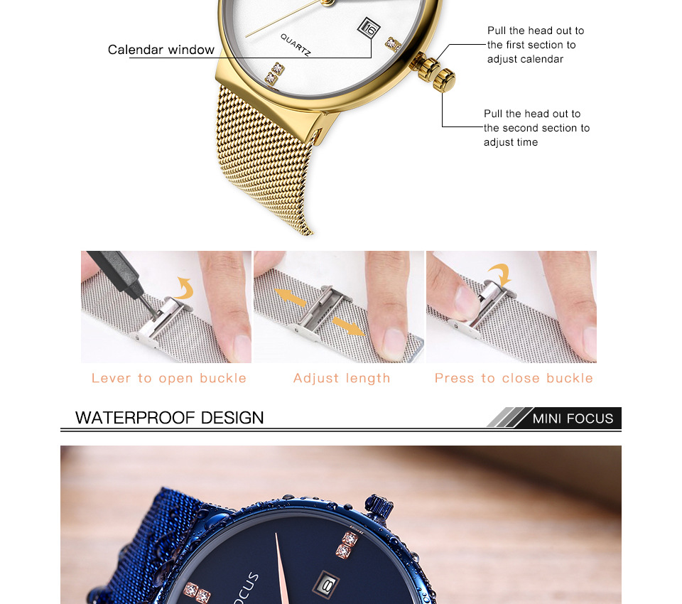 MINI Fokus Mewah Atas Jam Bermerek Terkenal Fashion Olahraga untuk Pria Jam Tangan Kuarsa Kalender Jam