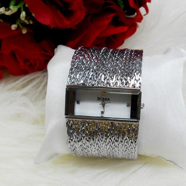 PROMO TERBATAS!!! Jam Tangan Wanita Bonia Tirai Polos Bangle Silver Terbaru Murah