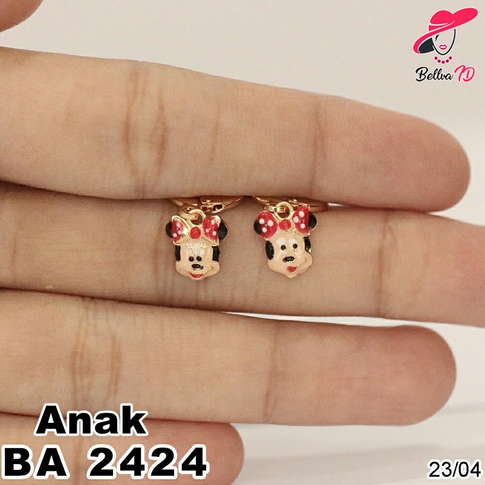 Jual Perhiasan Anting Emas Minnie Mouse Simple Kekinian A 2424 Anak