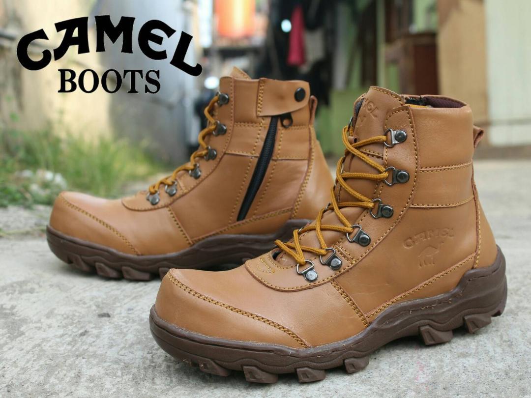 Camel Tali Original - Sepatu boots casual pria safety kulit kerja proyek lapangan hiking bikers 