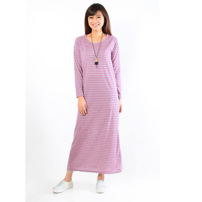 Best Seller Jfashion Stripe Gamis Maxi Simpel Elegan