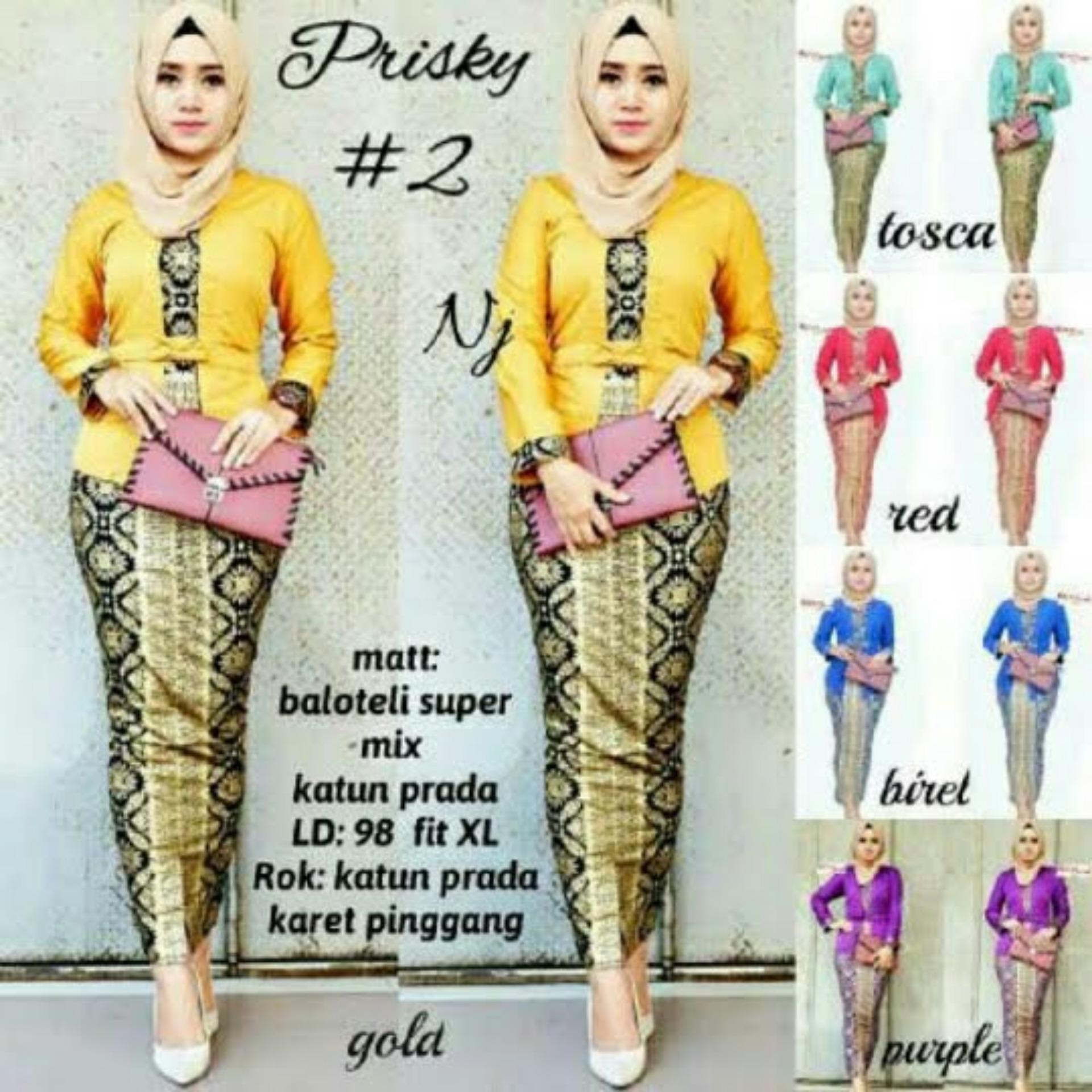 Raggunan Store- Setelan Kebaya Atasan dan Bawahan / Kebaya Modern / Baju Murah / Batik Wanita / Baju Wanita / Batik / Kutu Baru / Baju Batik / Murah; Motif dan Warna Real Photo #Ukuran S, M, L dan XL