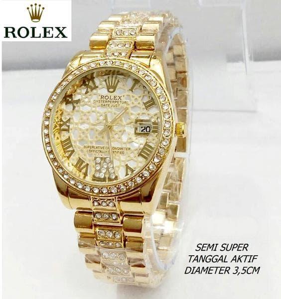 Jam Tangan Wanita / Cewe Rolex Kirro Combi Gold