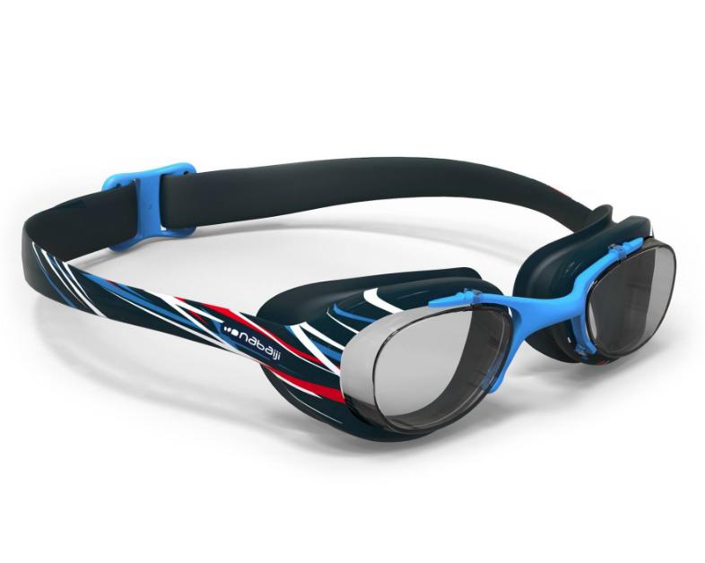 DECATHLON NABAIJI XBASE PRINT SWIMMING GOGGLES SIZE L - MIKA BLUE Kacamata Renang Ukuran Anak -