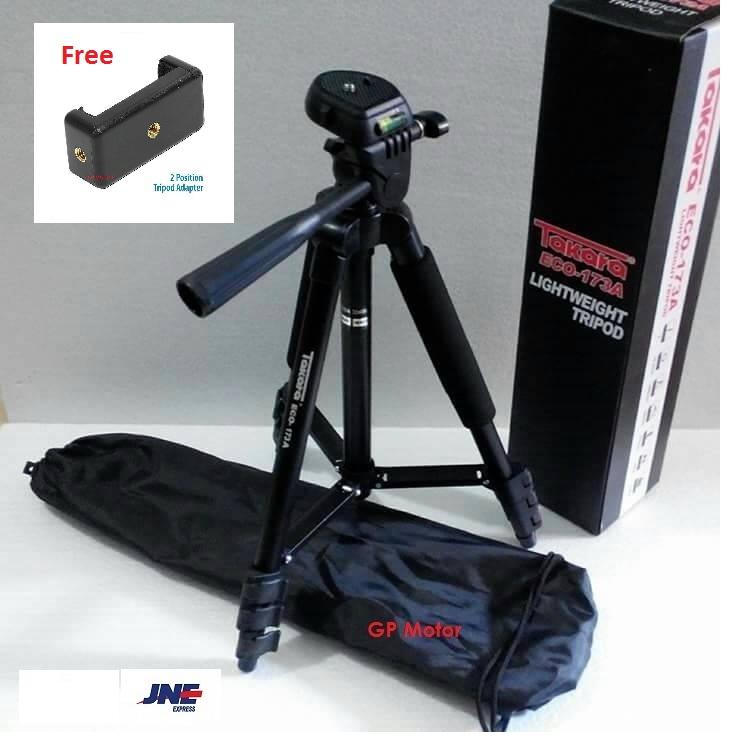 Tripod Takara Eco 173A 1 Meter Free Tas Holder U For HP Handphone Handycam