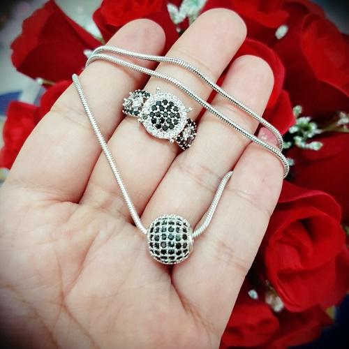 kalung cincin bola2 gold silver cantik xuping