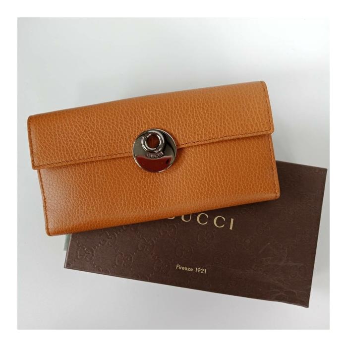 DOMPET GUCCI ORIGINAL - GUCCI ECLIPSE CONTINENTAL WALLET SAFFRON