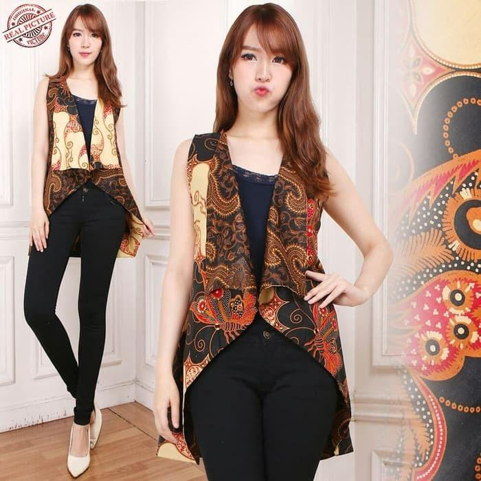 Atasan Blouse Batik Verlita Blazer Wanita