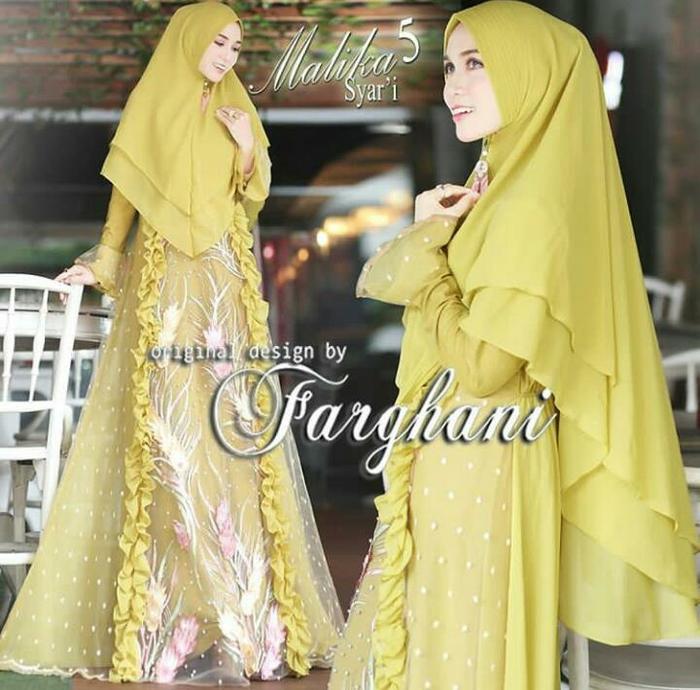 SOLD OUT!! Sisa 1pc Gamis Pesta Cantik Malika Syari vol 5 by Farghani
