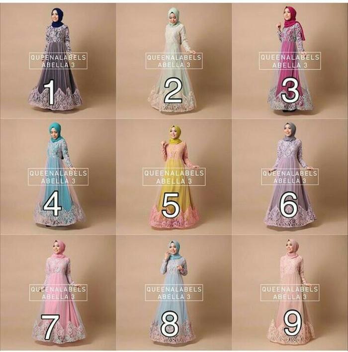 gamis / baju muslim brokat abella 3 by queenalabels
