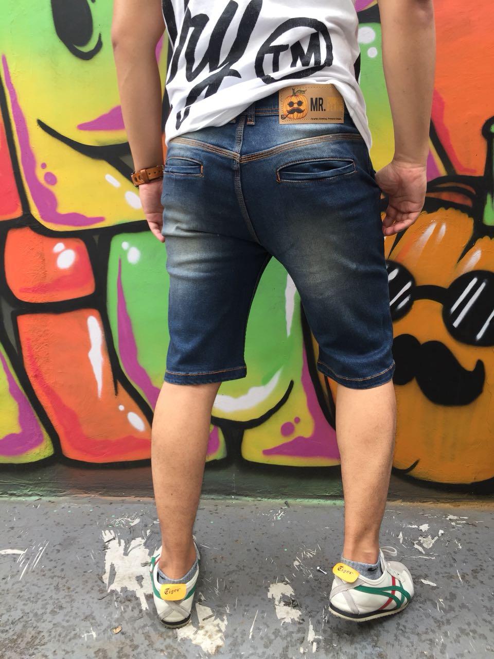 Celana pendek - Celana jeans pendek/Celana pendek denim pria model straitch lentur/melar-celana branded