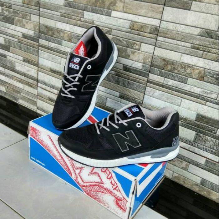 Sepatu Kets Sneakers Pria Casual NB New Balance Encap Abu-Abu Sport Cowok Murah