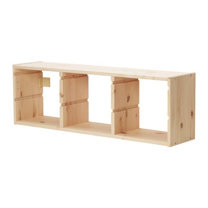 IKEA TROFAST Rangka 93x30 cm utk Penyimpanan di dinding, Kayu Pinus So