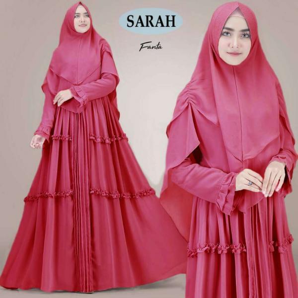 SARAH SYARI - GAMIS MUSLIM GROSIR MURAH BUSUI MISBEE PREMIUM FREE KHIMAR