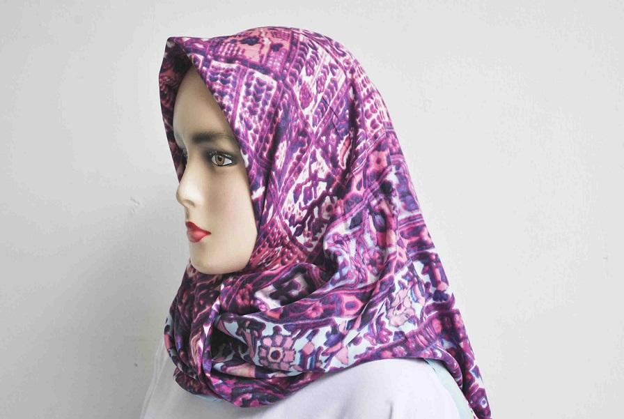 Kerudung fashion segi empat satin motif terbaru dari ZENITH