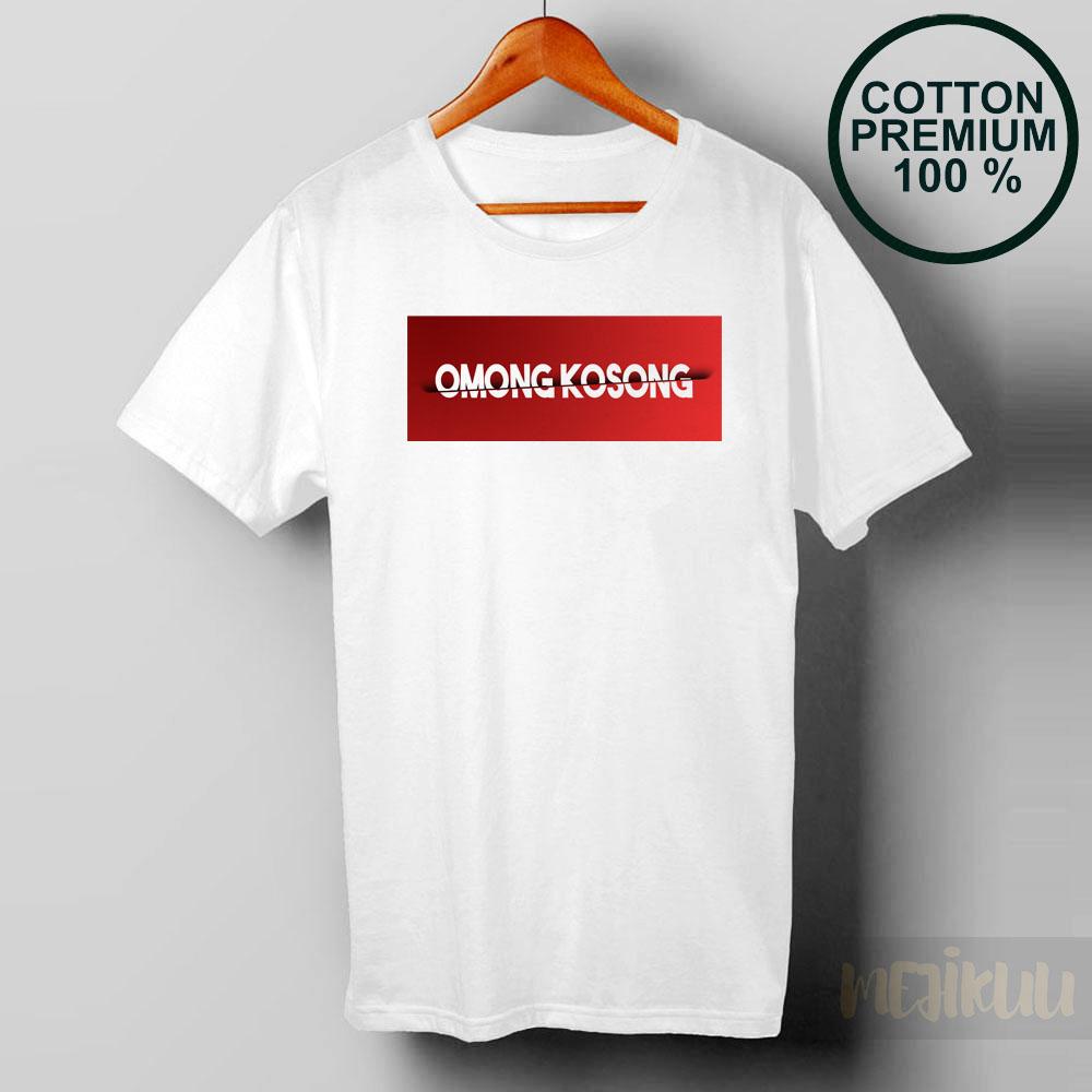 Mejikuu - Kaos Distro OMONG KOSONG RED / Baju Pria / Baju Wanita / Baju Distro - 25 Cotton Premium