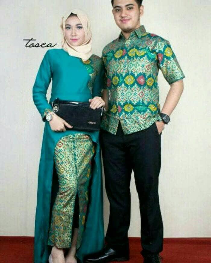 BAJU BATIK COUPLE PASANGAN KELUARGA ANAK / BAJU BATIK KEBAYA SARIMBIT / SET BAJU BATIK COUPLE ATASAN KEBAYA MODERN / BAJU SERAGAM PESTA HIJAB BAJU MUSLIM GAMIS LONG DRESS ORIGINAL